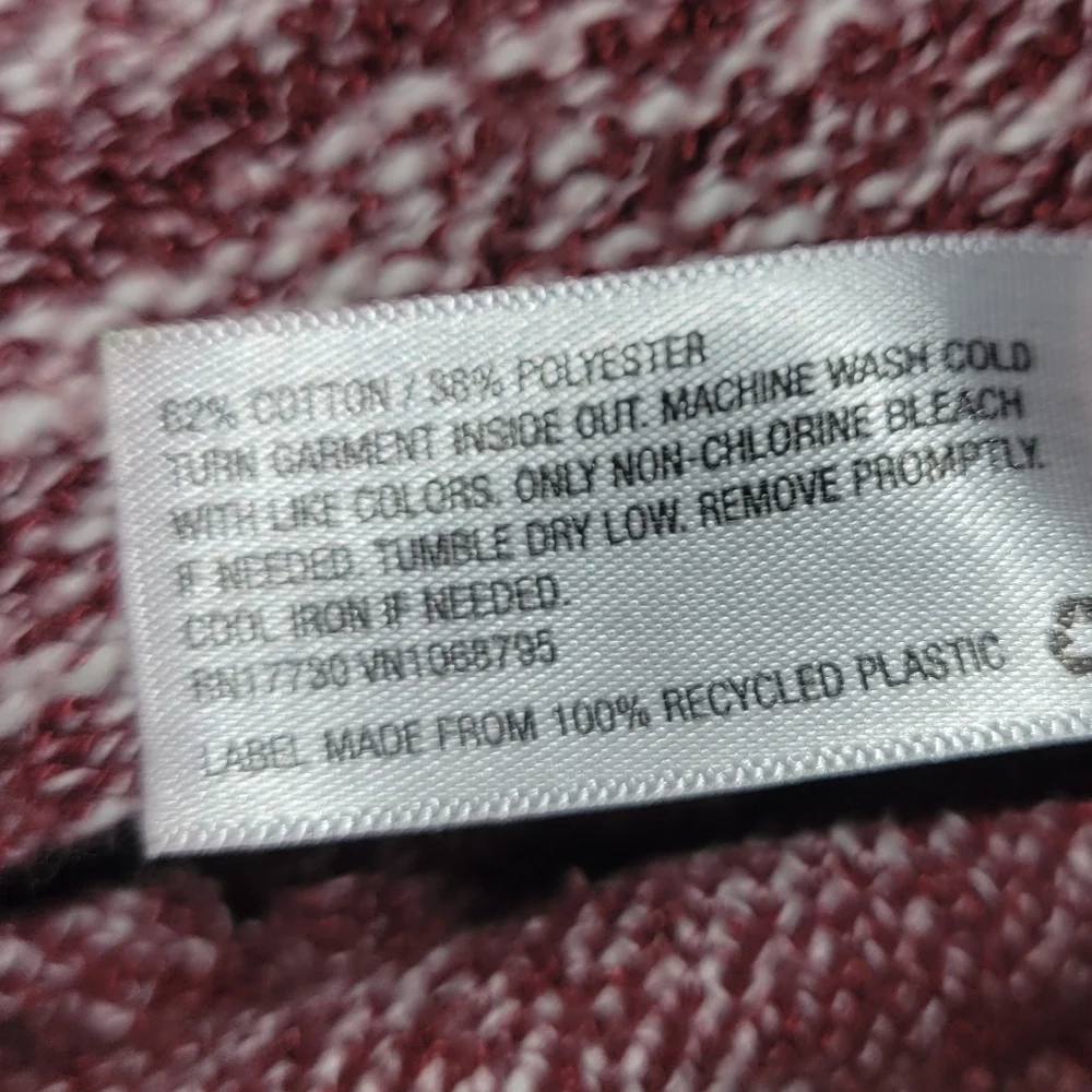 Merona Red Cowl Neck Sweater with Turtleneck Design Small